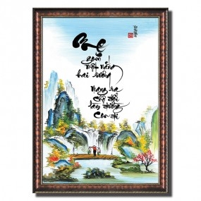 Tranh thư pháp vẽ tay TÌNH MẸ